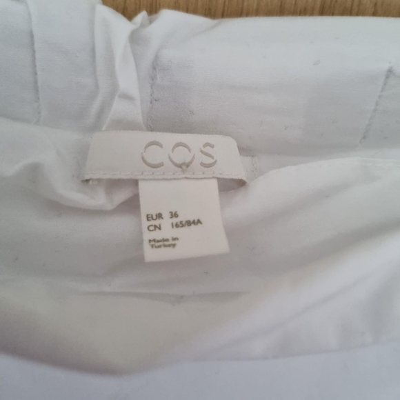 Cos white cotton blend roll neck sz 36 uk 10 - Picture 3 of 4